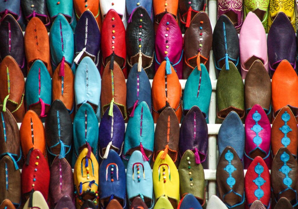 モロッコの伝統的な靴バブーシュ